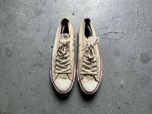90s Vintage Converse Chuck Taylor All Star Low White Sneakers Made in USA 11.5 - Picture 1 of 7