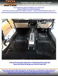 Juego de alfombras hechas a mano a pedido terciopelo automático Triumph 2000 2500 2,5 Pi - Imagen 1 de 9