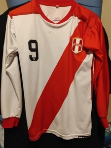 FIFA World Cup Peru Jersey #9 Paolo Guerrero Soccer Made In Peru Size 12 - Picture 1 of 14