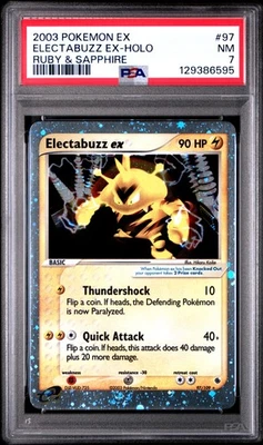2003 Pokemon Ex Ruby & Sapphire #97 Electabuzz Ex Holo Ruby & Sapphire PSA 7 NM - Image 1 of 2