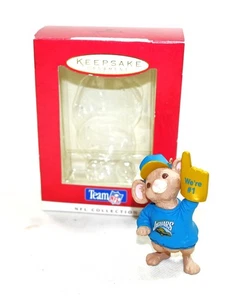 1996 Hallmark Keepsake NFL Ornament Jacksonville Jaguars Mouse “We’re #1” - Picture 1 of 7