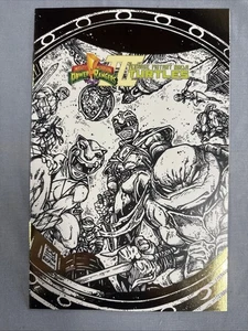 Boom Studios  POWER RANGER / TMNT III #1 Ashcan Edition Gold Foil Cover (2025) - Picture 1 of 2