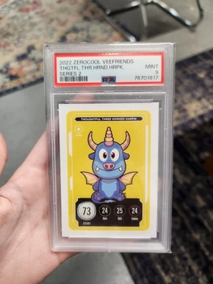 Thoughtful Three Horned Harpik - 2022 Zerocool Veefriends Series 2 - PSA Mint 9 - Image 1 of 2