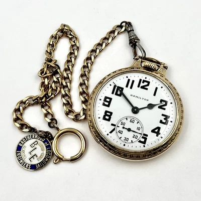 Vtg 1946 Hamilton 992B Model 5 16s 21j 10k Gold Filled Pocket Watch (LO1019669) - Image 1 of 4