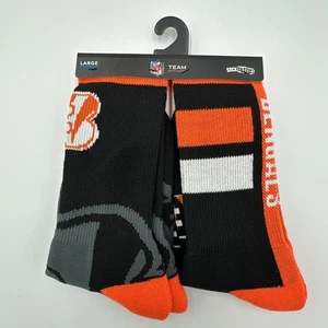 Calcetines Cincinnati Bengals (2) pares diferentes - SockTastic - grandes para hombre (10-13) - Imagen 1 de 6