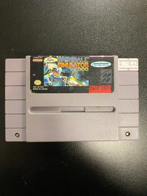 Super Baseball Simulator 1.000 (Super Nintendo Entertainment System, 1990)  SNES - Image 1 of 2