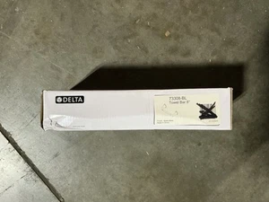 Delta Kayra Collection 8" Wall Mounted Towel Bar Matte Black - 73308-BL - Picture 1 of 2