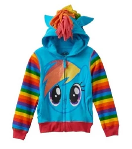 Rainbow Dash Hoodie Zip-up, Small (4) My Little Pony Little Girls Sweatshirt - Picture 1 of 1