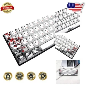 Premium 71-Key PBT Keycaps Set with Plum Blossom Design for Mechanical Keyboards - Picture 1 of 11