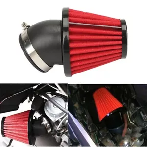 Motorcycle Scooter ATV 42mm Red 45° Air Intake Filter Pod 150-250cc Universal - Picture 1 of 6