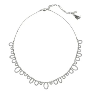 Simply Vera Wang Halskette silberfarben simulierter Kristall oval frontal nickelsicher - Bild 1 von 5