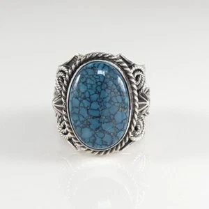 Andy Cadman Navajo Sterlingsilber Ring seltene Edelsteinqualität Wolkenberg Türkis - Bild 1 von 6