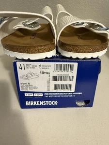 Birkenstock Arizona BS Magic Snake White EU 41 US Women’s 10 Regular Fit New - Picture 1 of 5