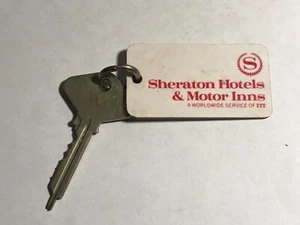 Llavero y llavero de habitación de motel Sheraton Motor Inn Hotel Palm Beach Florida #606 - Imagen 1 de 2