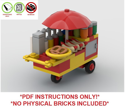 Lego MOC Hot Dog Stand Cart - PDF And Parts List Only! • 0.77$
