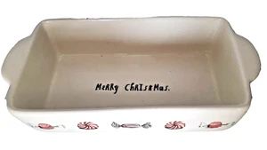 Rae Dunn Frohe Weihnachten Pfefferminz Süßigkeiten Backform Laibform Urlaub 9"x5" - Bild 1 von 7