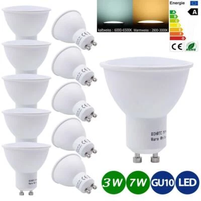 3W 7W LED GU10 Leuchtmittel Strahler 1-30x Spot Birne Lampe Warmweiß Kaltweiß - Bild 1 von 4
