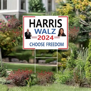 Harris Walz 2024 Yard Schild Kamala Harris Tim Walz 2024 18"x24" Yard Schild - Bild 1 von 1