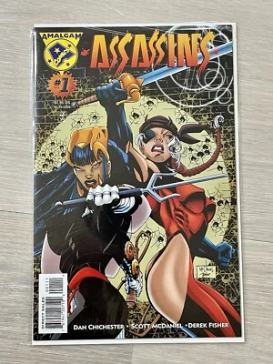 Quadrinhos de amálgama ASSASSINS #1 QUASE PERFEITO 1 tiro Marvel DC Catwoman Demolidor Exterminador  - Imagem 1 de 4