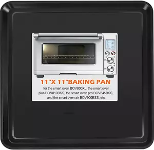 Toaster Oven Pans and Trays 11" × 11", Broiler Pan for Oven Nonstick Baking Tray - Picture 1 of 7