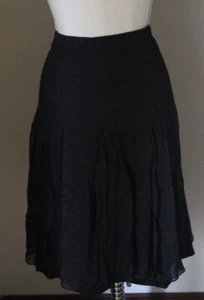 Rena Lange Black Polka Dots Modern Soft Classic 100% Silk Skirt SZ 36, 6 $380 - Picture 1 of 7