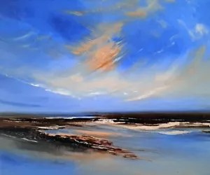 ORIGINAL ELIZABETH WILLIAMS ""Splendour"" Meerlandschaft Meer Strand ÖLGEMÄLDE - Bild 1 von 2