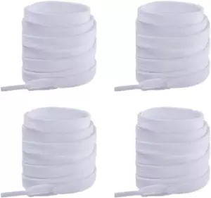 VSUDO 2 Pairs 5/16" Fine Weave Flat Shoe Lace Shoestring for Running Athletic Sn - Picture 1 of 12