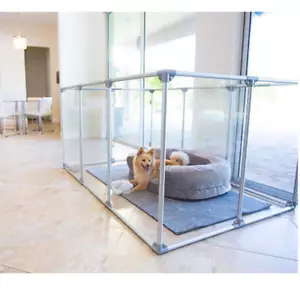 Rejilla para correr corral XXL recinto al aire libre jaula para animales pequeños vidrio acrílico para perro conejo - Imagen 1 de 12