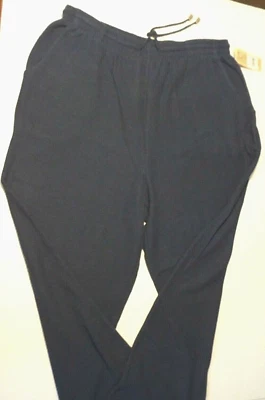 Pantalones de algodón elástico azul oscuro Cherokee para mujer cintura elástica corbata XL NUEVOS CON ETIQUETAS Foto 1 de 4