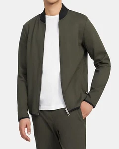 NEW Men’s Theory Bomber Jacket Hunter Green Sz S $225 - Picture 1 of 6