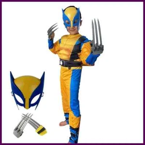 Kinder Film Luxus Maske Overall Wolverine Cosplay Kostüm Halloween - Bild 1 von 25