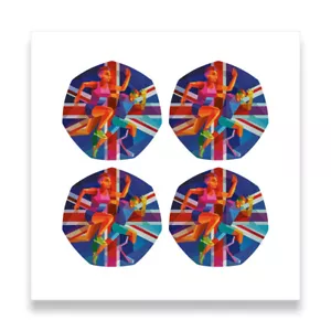 Olympics 2024 50p Adesivi decalcomania monete colore trasparente - Foto 1 di 2