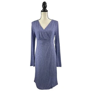 Athleta Heather Purple Wrap It Up Long Sleeve Dress Size Small - Picture 1 of 7