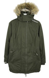 Superdry The Microfibre Windparka Jacke Damen XL mit Kapuze Pelz Dreilagig Zip - Bild 1 von 19