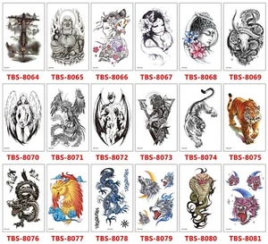 8 X Temporary Tattoos Body Arm Tattoo Sticker Half Sleeve Fake Waterproof US - Picture 1 of 1