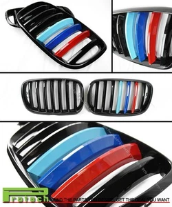 PAINTED GLOSSY BLACK GRILLE KIDNEY M COLOR FOR E70 X5 E71 X6 2008-2013 BMW - Foto 1 di 1