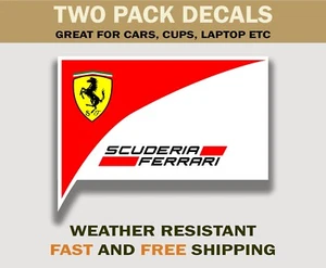 Scuderia Ferrari Sticker Decals F1 Racing Retro Ferrari Formula 1 Stickers X2 - Picture 1 of 2