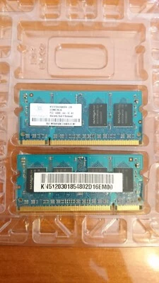 2 moduli sodimm ram da 512 mb ciascuno per notebook - Immagine 1 di 3