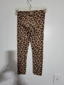 Crewcuts Girls Tan Biscuit Leopard Print Elastic Waist Full Length Leggings Sz 7 - Picture 1 of 7