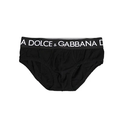 Roupa íntima Dolce & Gabbana preta algodão stretch regular IT4/EUA S 110usd - Imagem 1 de 4