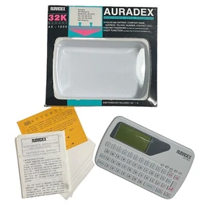 Vintage 1989 Auradex AX-1200 Electronic Organizer 32K PDA Japan NOS | Retro - Picture 1 of 10
