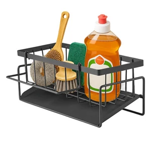 Sink Caddy Basket Drain Rack Sponge Dishcloth Holder Kitchen Storage Organizer - Picture 1 of 9