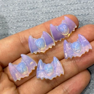 TOP Natur Opal Quarz Mini Fledermäuse Handgeschnitzt Kristall Reiki Heilung 5 Stück - Bild 1 von 12