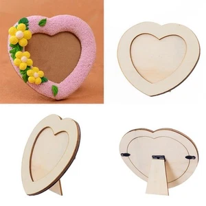 Wooden LOVE HEART Photo Frame DIY Picture Frame Art Craft - Picture 1 of 6