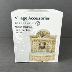 New Department 56 Tudor Gardens Lion Fountain #4047570 - Village Accessories - Picture 1 of 7