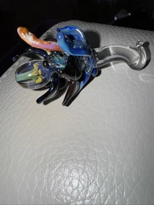 Hand Blow. Glass Flower Beautiful Rare Look 2.5” - Picture 1 of 2