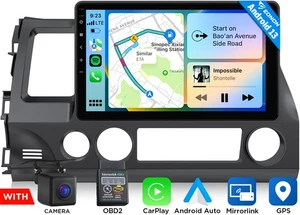 Radio de coche GPS estéreo WiFi CarPlay RDS Android 13 para Honda Civic 06-11 10,1" IPS Android 13 - Imagen 1 de 20