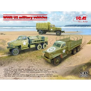 ICM 1:35 WWII U.S. Military Vehicles, G7117, Studebaker US6-U3 & US6-U5 Kit - Picture 1 of 4