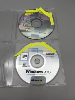 VTG Microsoft Windows 2000 Server 10 CAL & Windows 2000 Support Tools CDs READ - Image 1 of 4