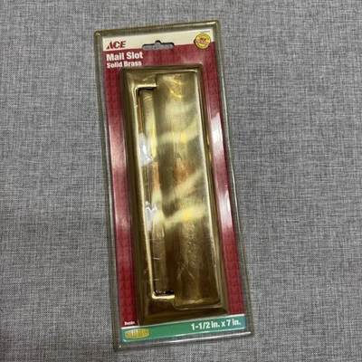 ACE Mail Slot Solid Polished Brass Finish 1-1/2" x 7" - Image 1 of 4